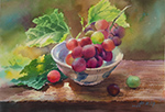 Jewel-like Grapes painted by Lai Ying-Tse 寶石葡萄_賴英澤 繪